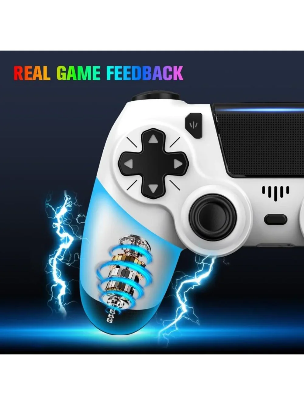 2 Pack Wireless Controllers with Charging Dock for PS4/Pro/Slim - LED Charging